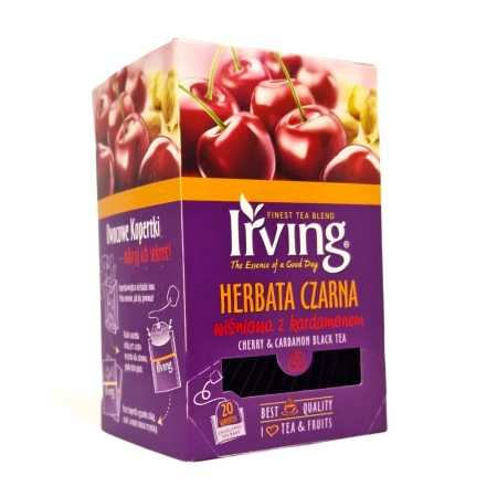 Herbata IRVING czarna wiśniowa z kardamonem 20 torebek